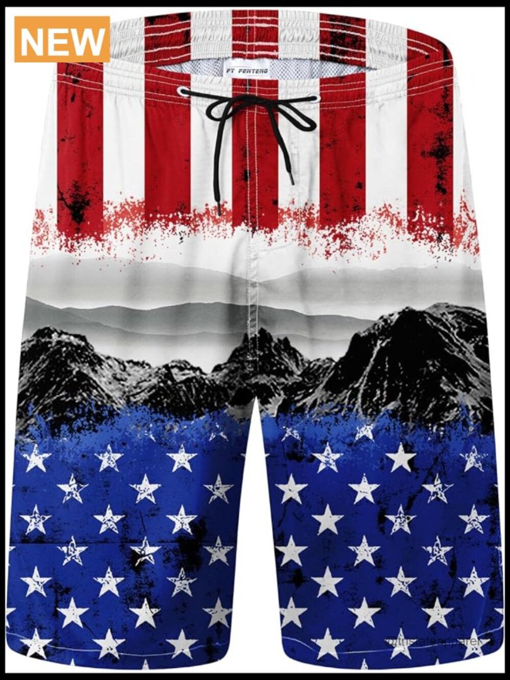 Mens Quick Dry Board Shorts with Mesh Lining UPF 50+